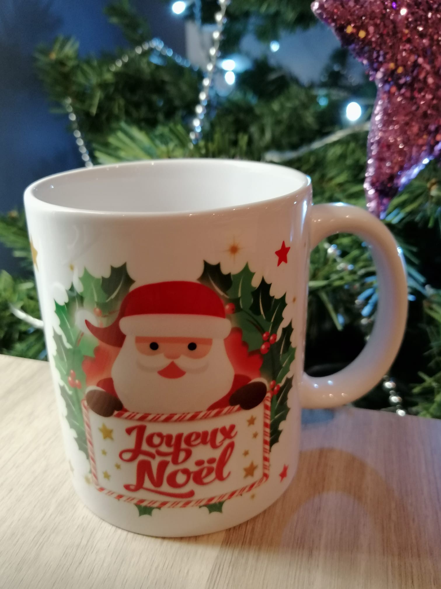 Mug de Noël : Joyeux Noël avec bonhomme de neige - idée cadeau